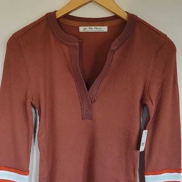 NWT! Free People Mikah Layering Thermal Cuff / Long Sleeve Top Autumn Size XS - Picture 6 of 12